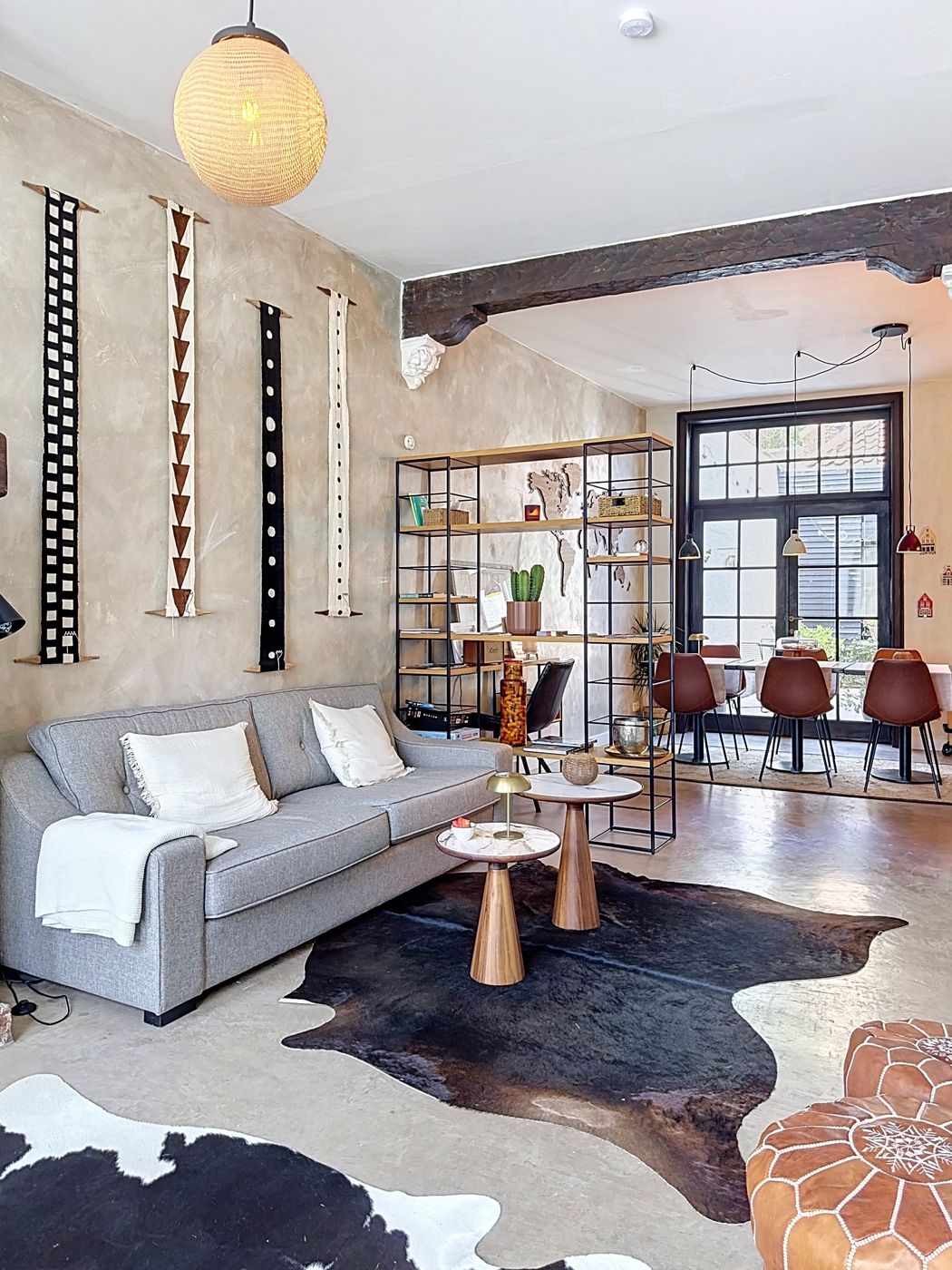 The lounge, looking through to the breakfast room